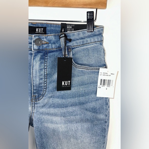 Kut from the Kloth Size 0 Reese Fab Ab Ankle Straight‎ Leg High Rise Blue - Picture 3 of 9